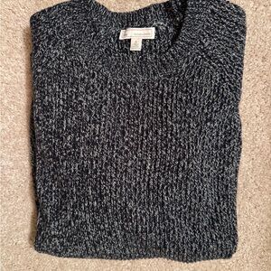 Brooks Brothers Men's Black and White Crewneck Sweater